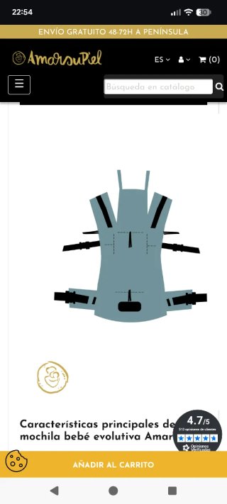 Mochila porteo ergonómica y evolutiva Amarsupiel