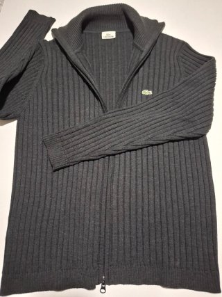 Jersey Lacoste Negro Cremallera