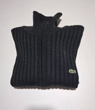 Jersey Lacoste Negro Cremallera