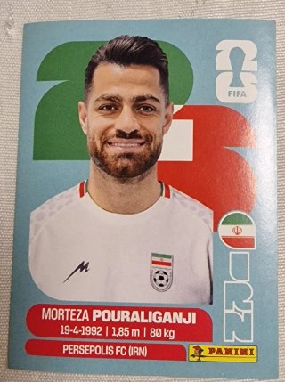 Cromo Morteza Pouraliganji Panini FIFA 2022
