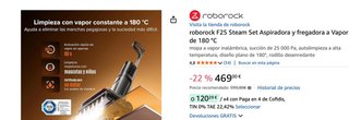 Roborock F25 Steam Aspiradora y Fregadora