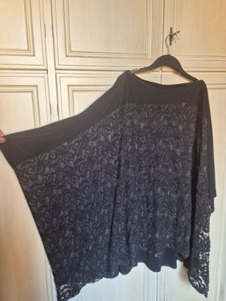 Camicia Priodico pizzo semitrasparente
