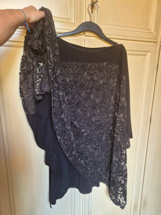 Camicia Priodico pizzo semitrasparente
