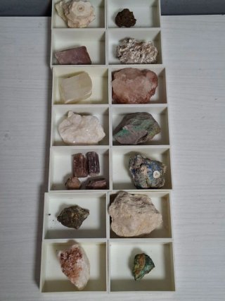 Colección 14 Minerales Rocas Fósil