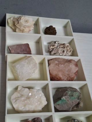 Colección 14 Minerales Rocas Fósil