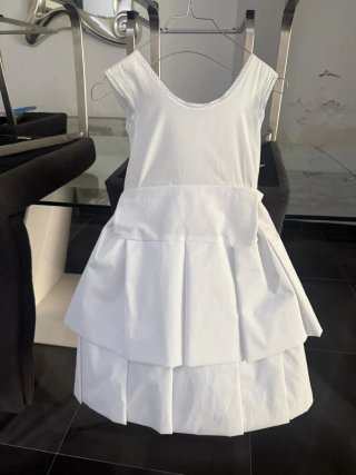 Cancán niña fallera blanco