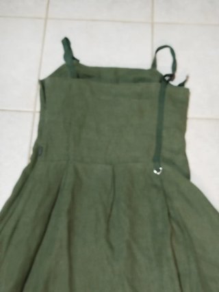 Abito Liu Jo verde oliva in lino