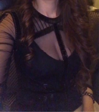 Vestido H&M negro pedrería
