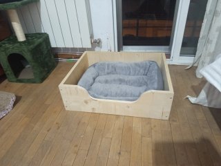 Cama para perro/gato beige y marrón