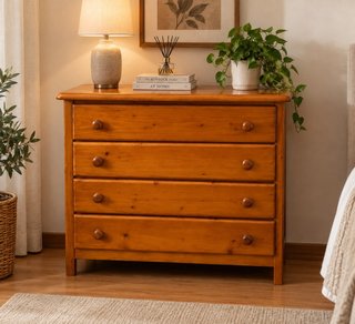 Cómoda de madera 90x43x75