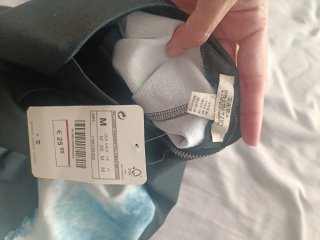 Vestido estampado azul y gris