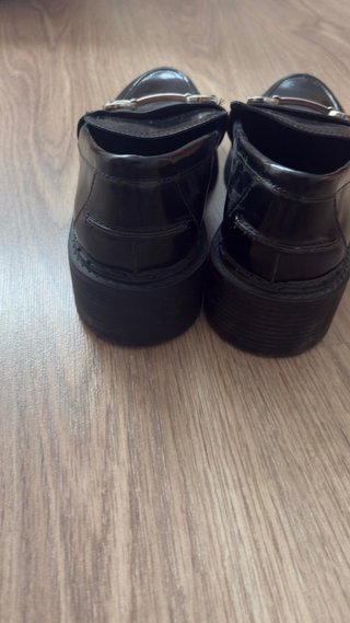 Mocasines Zara negros con hebilla
