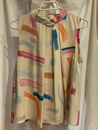 Camisa Zara sin mangas estampada
