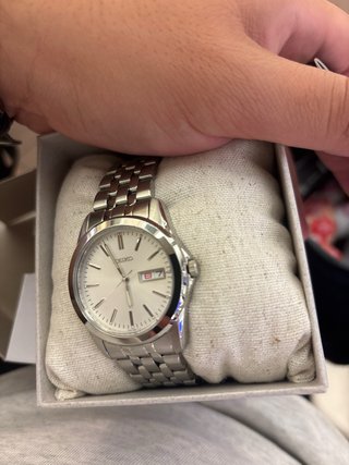 Seiko JDM Cuarzo Plata/Blanco