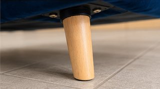 Sofá Cama 3 Plazas Terciopelo Azul