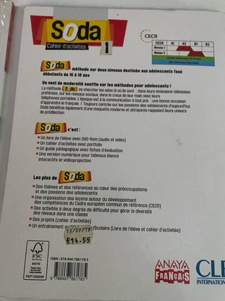 Pack libro ingles y frances Bachillerato