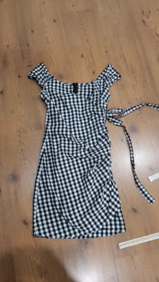 Abito Tally Weijl a quadri nero/bianco