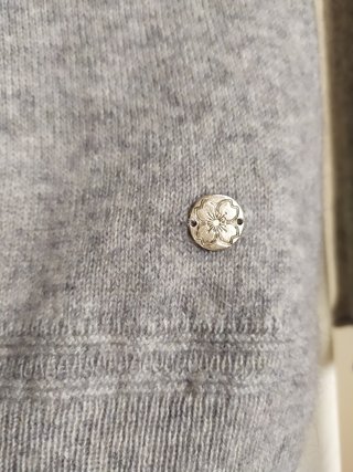 Premium Camisola Esmara 100% Caxemira Cinza Clara