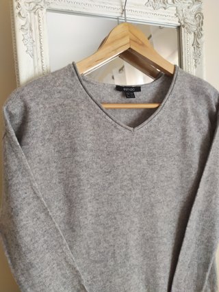 Premium Camisola Esmara 100% Caxemira Cinza Clara