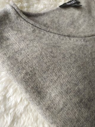 Premium Camisola Esmara 100% Caxemira Cinza Clara