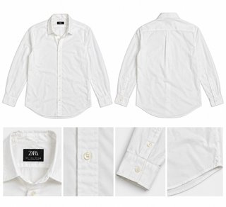 Camisa blanca Zara manga larga