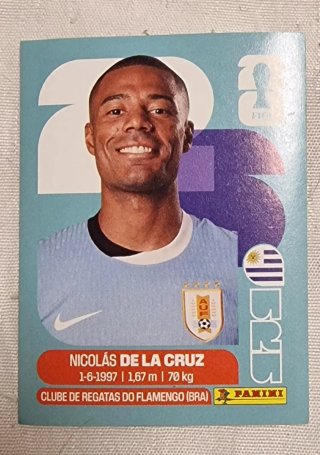 Cromo Nicolás de la Cruz Flamengo 2023