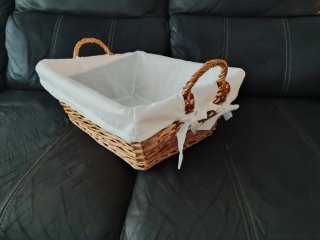 Cesta de mimbre para ropa