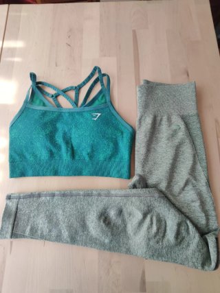 Conjunto Gymshark Leggings y Sujetador Verde