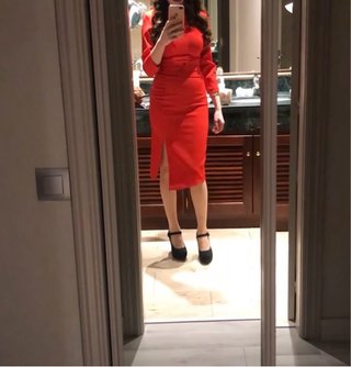 Vestido Zara Rojo Elegante
