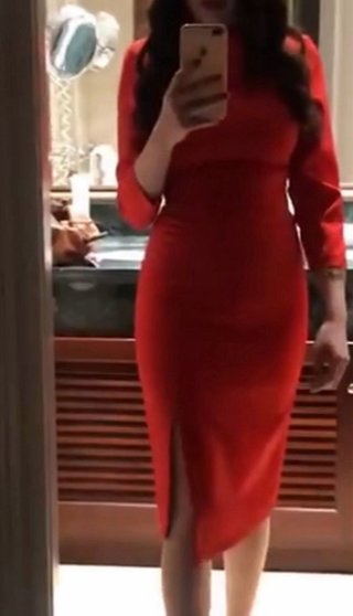 Vestido Zara Rojo Elegante