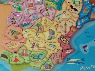 Mapa madera España con imanes
