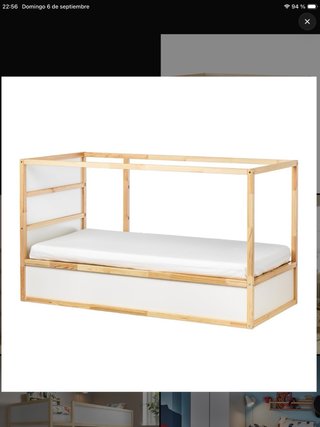 Litera Casita Infantil Madera Blanca. Sin colchón.