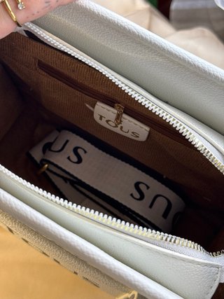 Bolso Tous Blanco y Plateado con Lentejuelas
