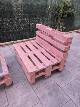 Conjunto Palets: Sofá, Sillón y Mesa Centro