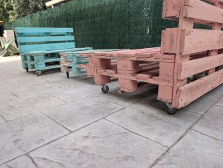 Conjunto Palets: Sofá, Sillón y Mesa Centro