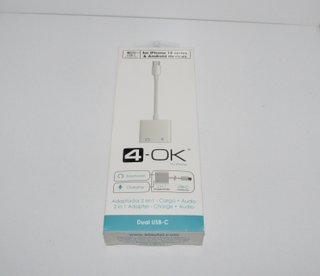 2 in 1 Adapter - Charge + Audio "4-OK by Blautel"