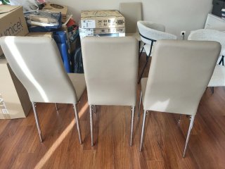 3 Sillas Cocina Beige
