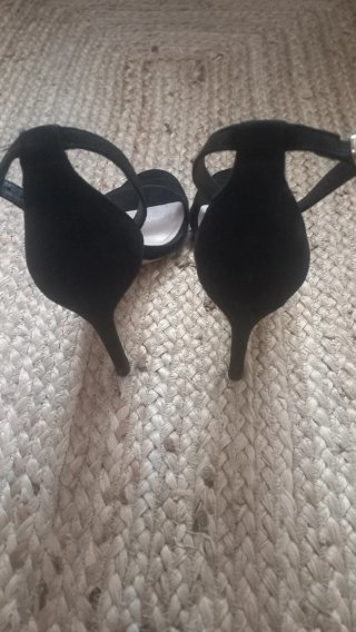 Sandalias Mango Negras Tacón Alto