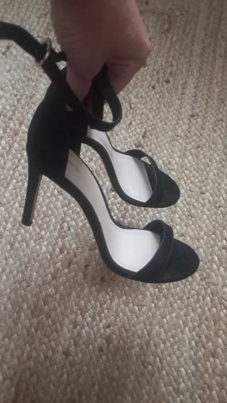 Sandalias Mango Negras Tacón Alto