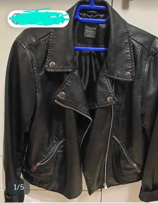 Cazadora Biker Negra Talla XL