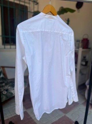 Camisa Ganso Caballero Blanca cuello Mao
