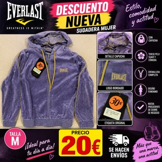 Sudadera Everlast Mujer Talla M Morado