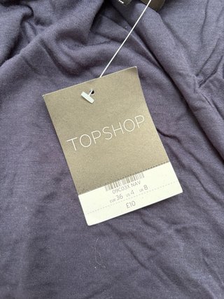 Top Topshop sin mangas azul