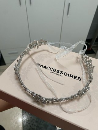 Tiara Novia Pronovias Plata