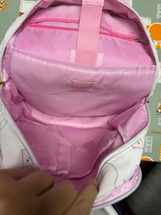 Mochila Almudena Cid Rosa y Blanca