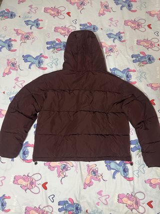 Piumino Zara marrone con cappuccio