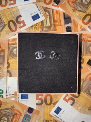 Pendientes Chanel Plateados