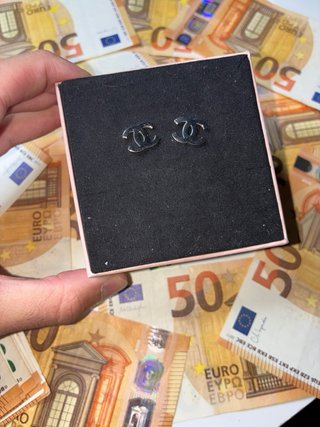 Pendientes Chanel Plateados