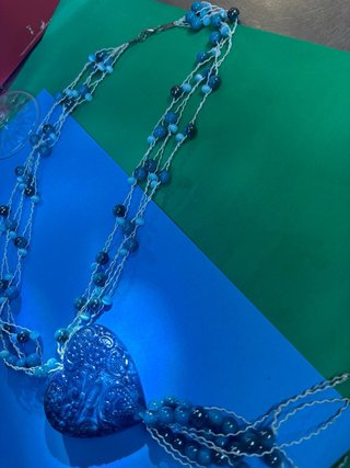 Collana fatta a mano perle e cristalli
