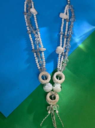 Collana fatta a mano perle e cristalli